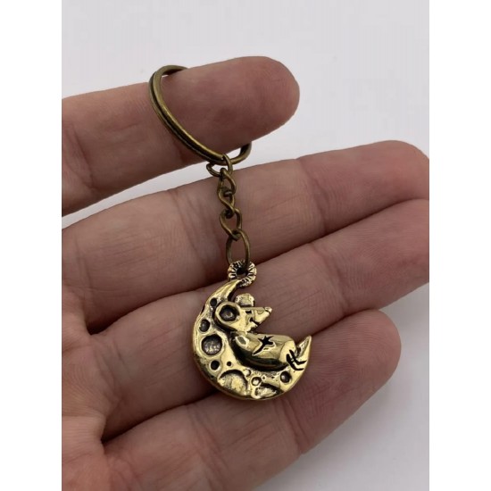 Llavero de bronce «Raton con queso»