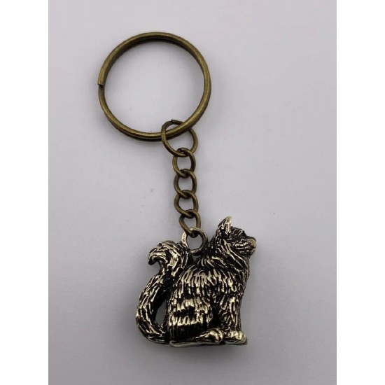 Llavero de bronce «Gato vigilante»