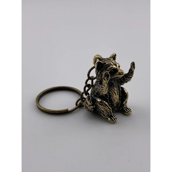 Llavero de bronce «Mapache»