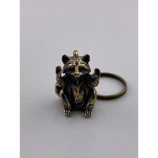 Llavero de bronce «Mapache»