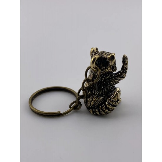 Llavero de bronce «Mapache»