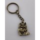 Porte-cles en bronze « Chat avec un poisson »