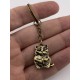 Porte-cles en bronze « Chat avec un poisson »