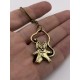 Llavero de bronce «Gato con cola»