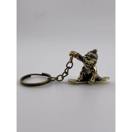 Llavero de bronce «Snowboarder»