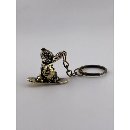 Llavero de bronce «Snowboarder»