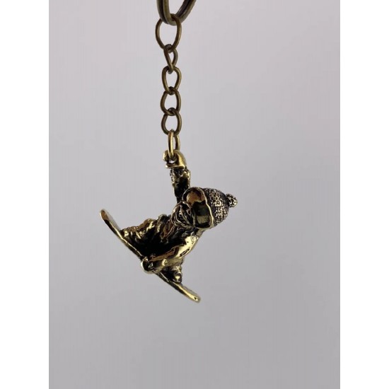 Llavero de bronce «Snowboarder»