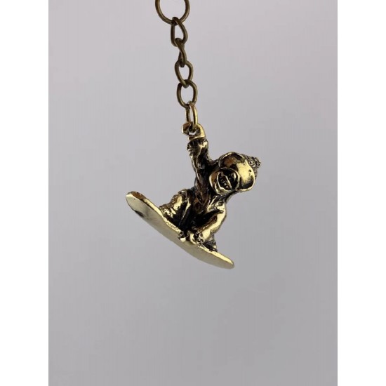 Llavero de bronce «Snowboarder»