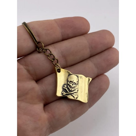 Бронзов ключодържател «Пиратско знаме (Jolly Roger)»