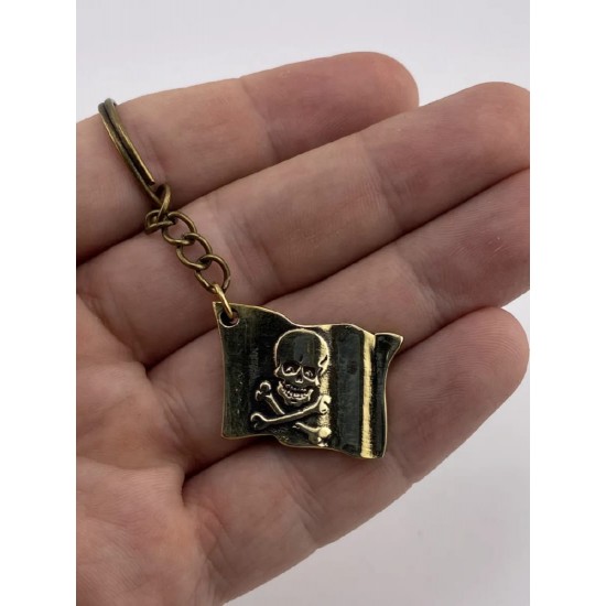 Бронзов ключодържател «Пиратско знаме (Jolly Roger)»
