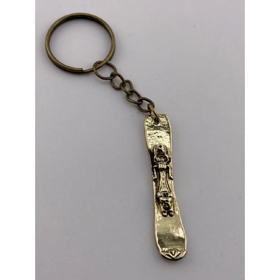 Llavero de bronce «Esquis»