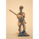 Miniature en bronze « Guerrier iroquois en uniforme francais avec mousquet »