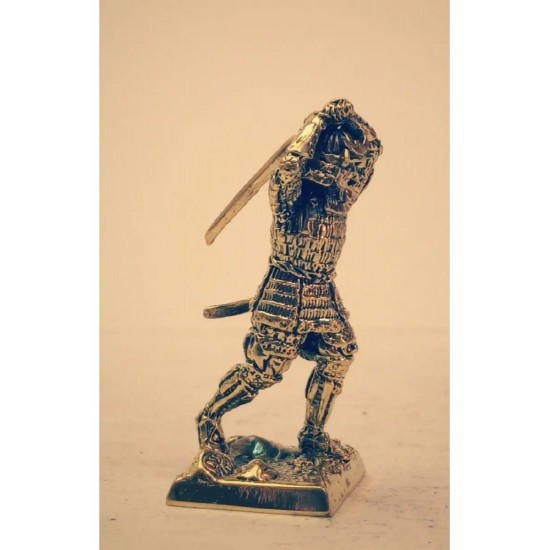 Miniatura de bronce «Samurai con armadura haramaki-do»
