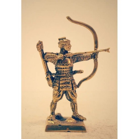 Miniatura de bronce «Samurai arquero con armadura tosei gusoku»