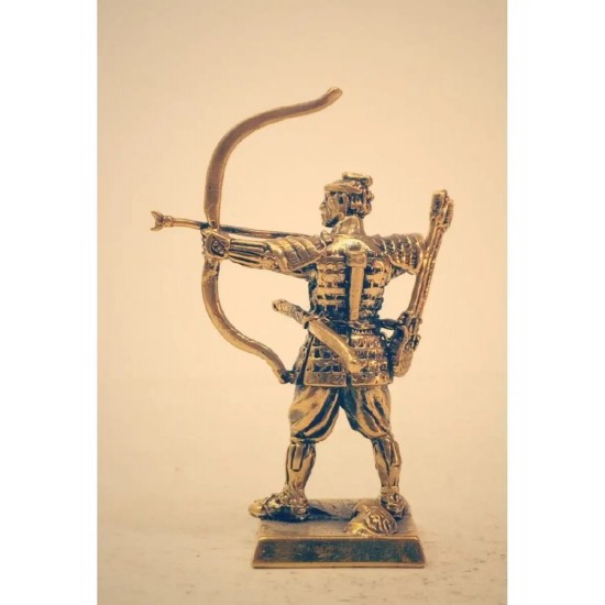 Miniatura de bronce «Samurai arquero con armadura tosei gusoku»