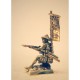 Miniature en bronze « Ashigaru a l'arquebuse en armure okashi gusoku »