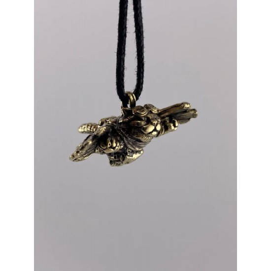 Pendentif en bronze « Chat aviateur »