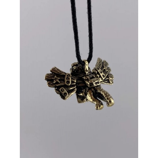 Pendentif en bronze « Chat aviateur »