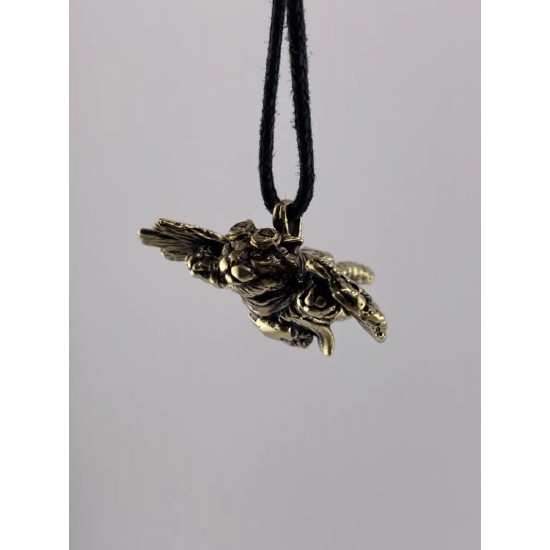 Pendentif en bronze « Chat aviateur »