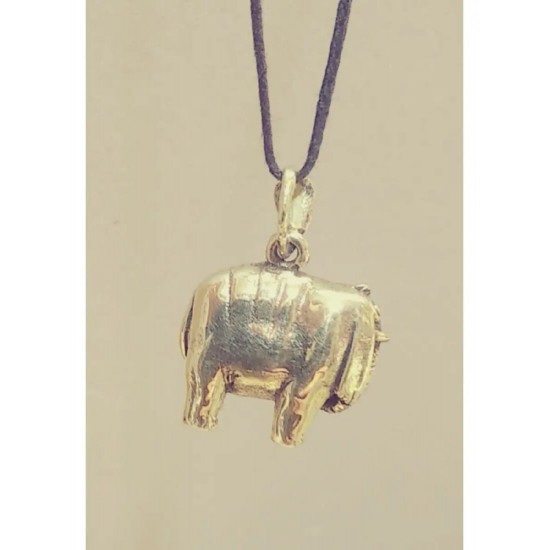 Colgante de bronce «Elefante a rayas»