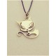 Pendentif en bronze « Chat glamour »