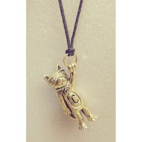 Super Cat Bronze Pendant