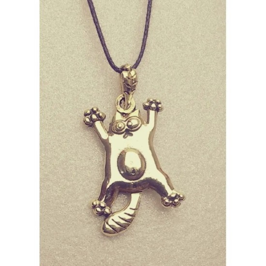 Simon the Cat Bronze Pendant