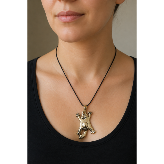 Simon the Cat Bronze Pendant