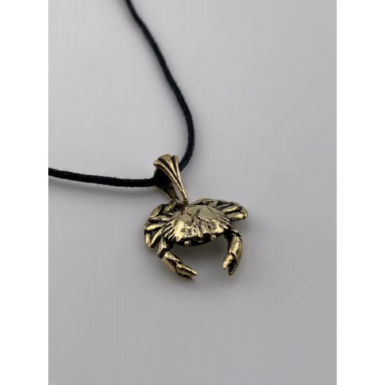 Crab Bronze Pendant