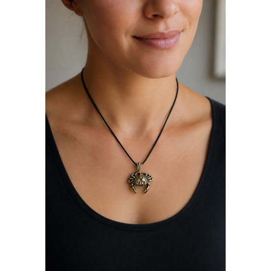 Crab Bronze Pendant