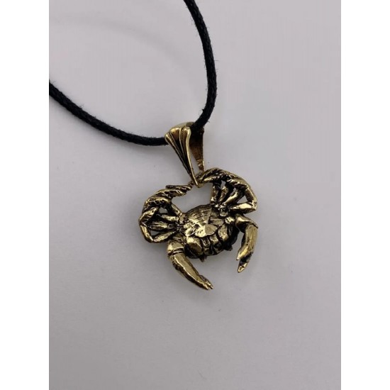 Crab Bronze Pendant
