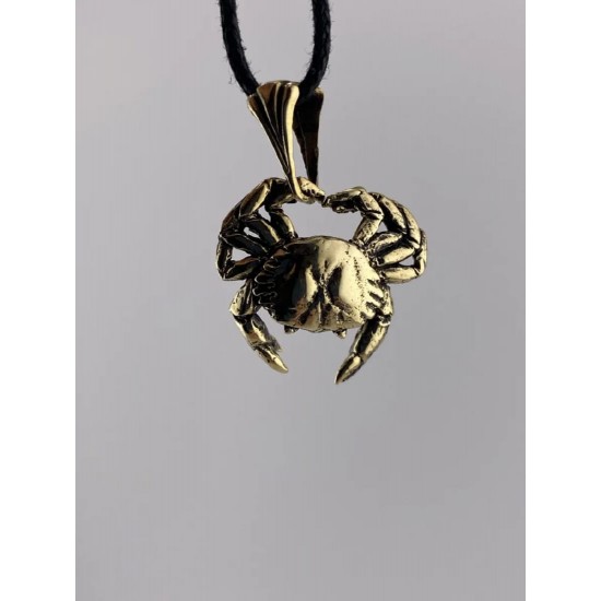 Crab Bronze Pendant