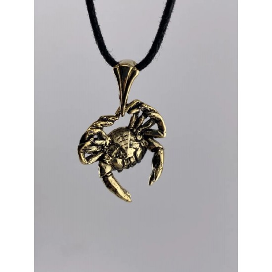 Crab Bronze Pendant