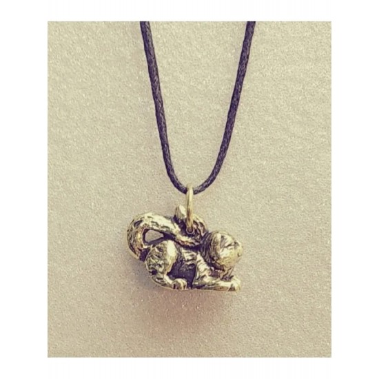 Sneaking Cat Bronze Pendant Sneaking Cat Bronze Pendant