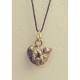 Cat on a Ball of Yarn Bronze Pendant