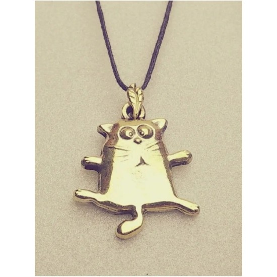 Ballerina Cat Bronze Pendant