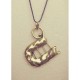 The Cat Who Walked by Herself Bronze Pendant
