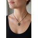 Watchful Cat Bronze Pendant