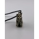 Watchful Cat Bronze Pendant