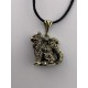 Watchful Cat Bronze Pendant