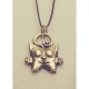 Owl-Cat Bronze Pendant