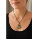 Owl-Cat Bronze Pendant