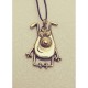 Smiling Dog Bronze Pendant