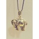 Flat Elephant Bronze Pendant