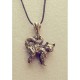Puffed-Tail Cat Bronze Pendant