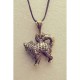 Puffed-Tail Cat Bronze Pendant
