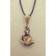 Cat with a Heart Bronze Pendant