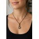 Cat with a Heart Bronze Pendant