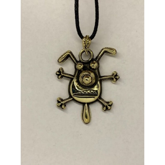 Snappy Dog Bronze Pendant
