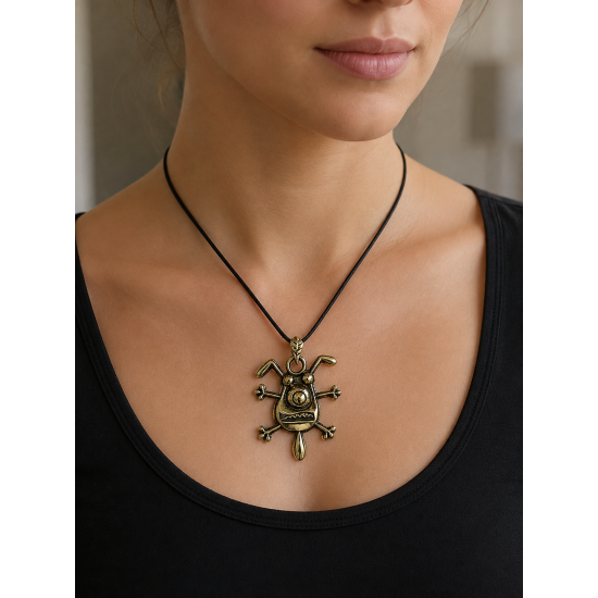 Snappy Dog Bronze Pendant